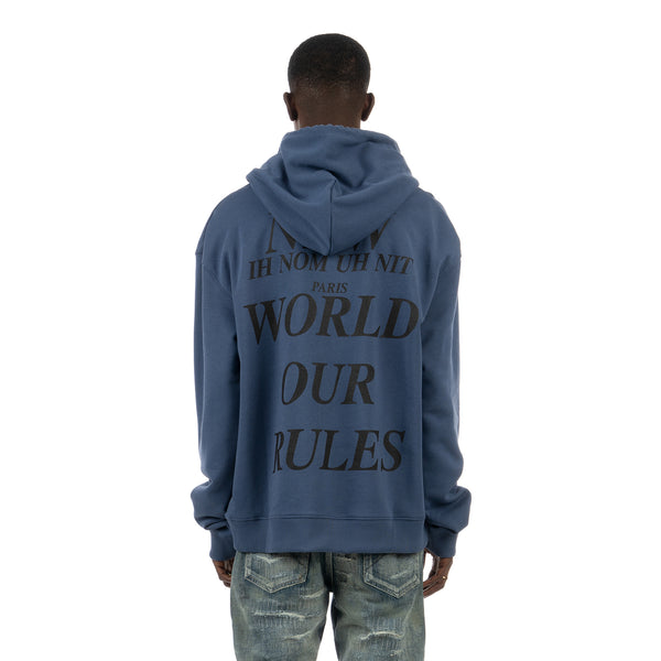 IH NOM UH NIT | Future Mask Hoodie Blue / Grey - Concrete
