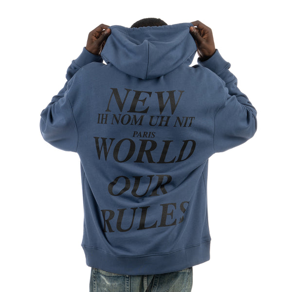 IH NOM UH NIT | Future Mask Hoodie Blue / Grey - Concrete