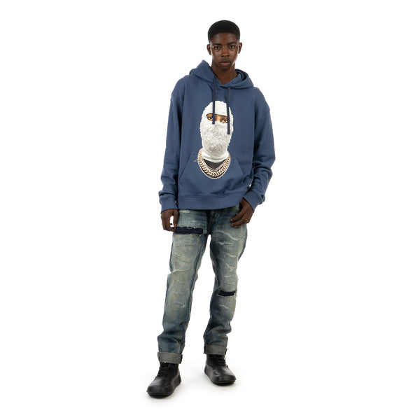 IH NOM UH NIT | Future Mask Hoodie Blue / Grey - Concrete