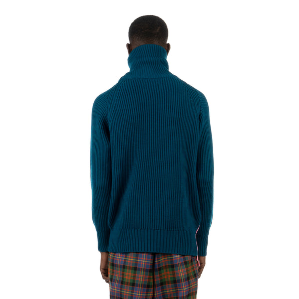 LC23 | Turtleneck Zip Sweater Blue - Concrete