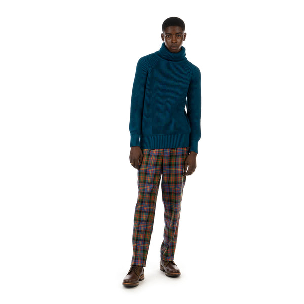 LC23 | Turtleneck Zip Sweater Blue - Concrete
