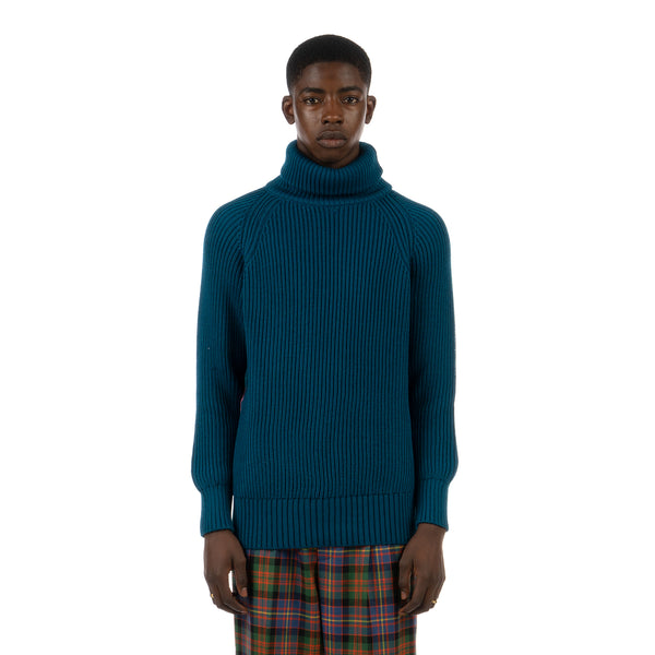 LC23 | Turtleneck Zip Sweater Blue - Concrete