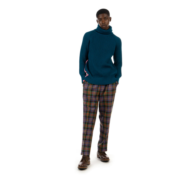 LC23 | Turtleneck Zip Sweater Blue - Concrete