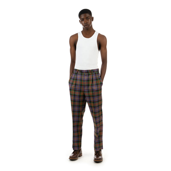 LC23 | Check Trousers Multi - Concrete