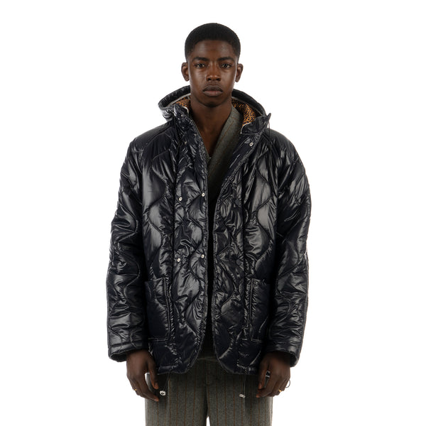 LC23 | Hooded Nylon Jacket Navy - Concrete