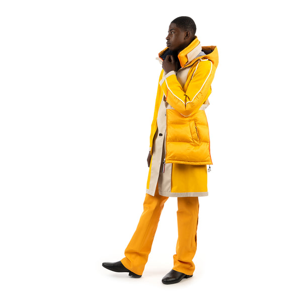 Duran Lantink for Concrete | Hooded Panel Coat Yellow - Concrete