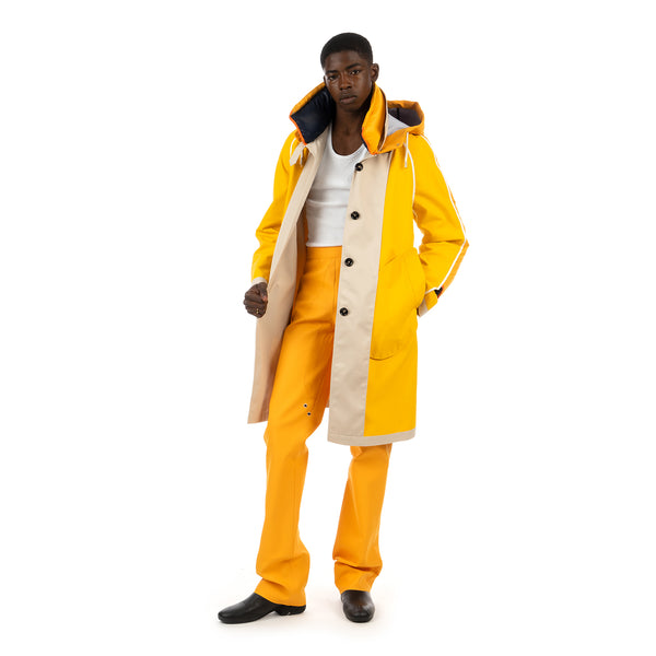Duran Lantink for Concrete | Hooded Panel Coat Yellow - Concrete