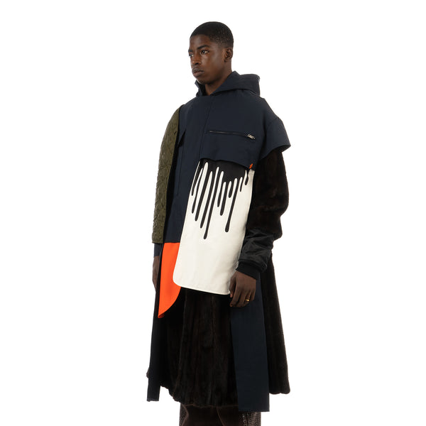 Duran Lantink for Concrete | Drip Fur Coat Blue / Brown - Concrete