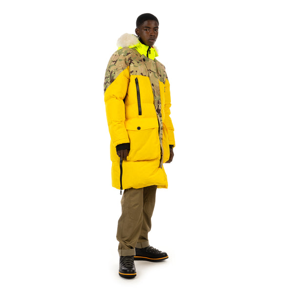 Griffin | Sleeping Bag Coat Snow Yellow / Winter Camo - Concrete