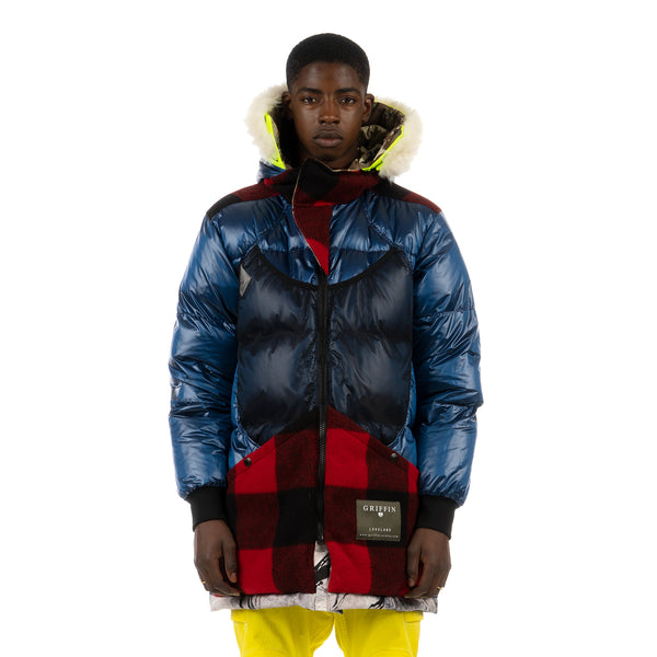 Griffin | Reversible New Sherridon Coat Stealth Camo / Fluro - Concrete