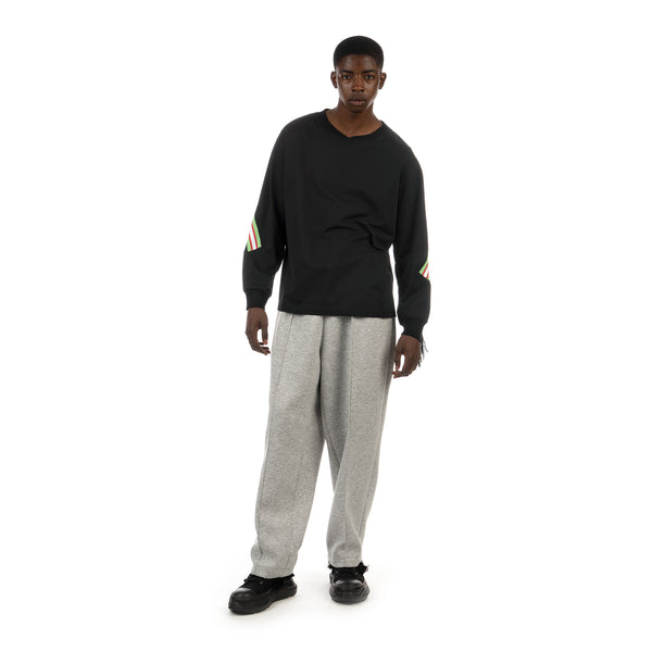 FACETASM | Soccer Rib Long T-Shirt Black - Concrete