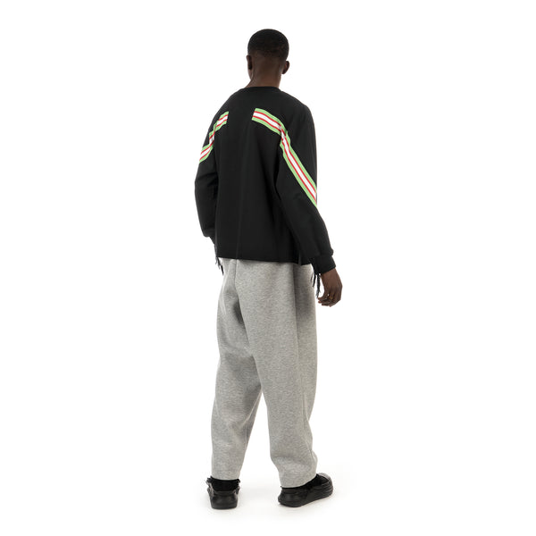 FACETASM | Soccer Rib Long T-Shirt Black - Concrete