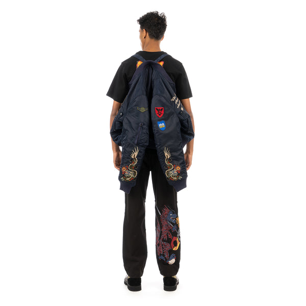 maharishi | 3597 Dragons MA-1 Flight Jacket Navy - Concrete