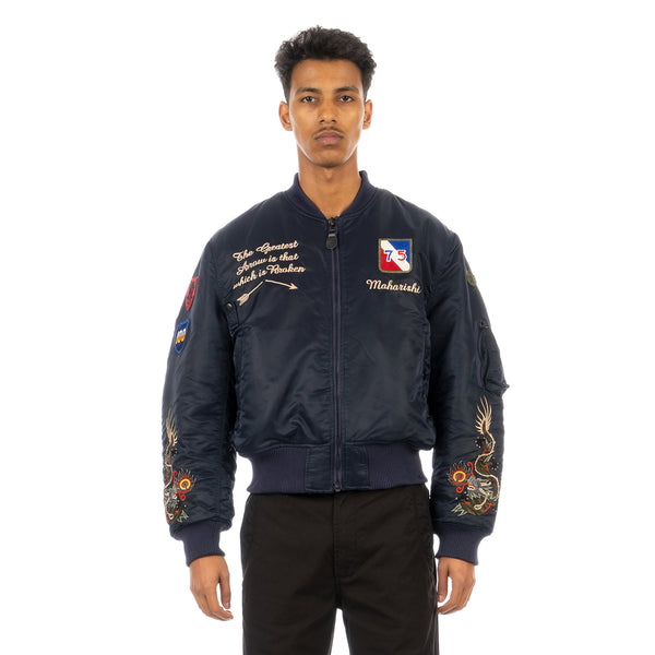 maharishi | 3597 Dragons MA-1 Flight Jacket Navy - Concrete