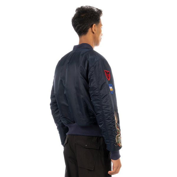maharishi | 3597 Dragons MA-1 Flight Jacket Navy - Concrete