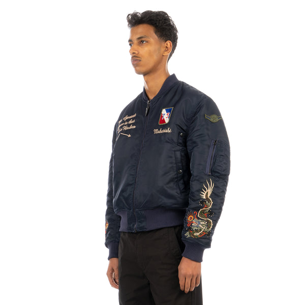 maharishi | 3597 Dragons MA-1 Flight Jacket Navy - Concrete