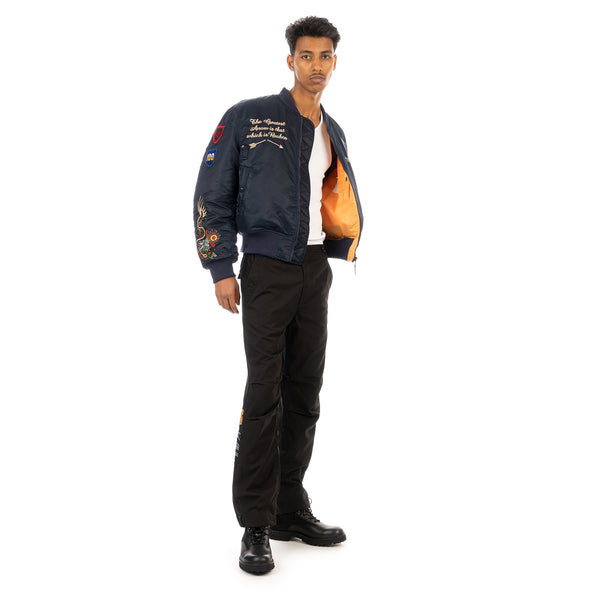 maharishi | 3597 Dragons MA-1 Flight Jacket Navy - Concrete