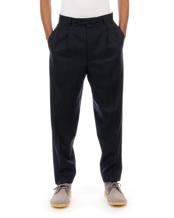 LC23 | Flannel Trousers Navy - Concrete