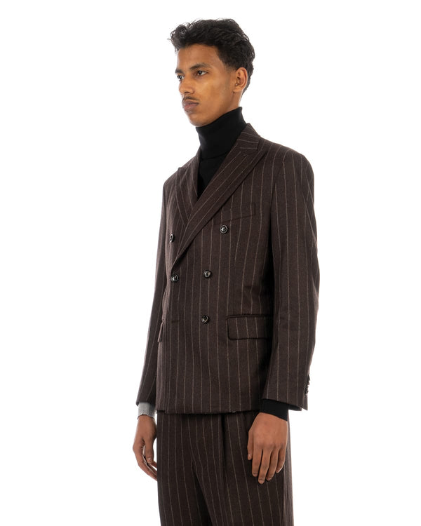 LC23 | Gessato Blazer Brown - Concrete