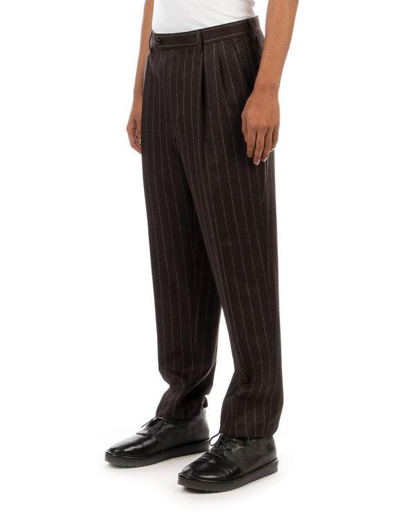 LC23 | Gessato Trousers Brown - Concrete