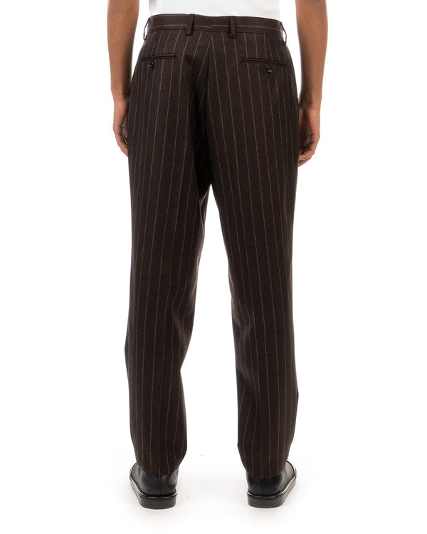 LC23 | Gessato Trousers Brown - Concrete