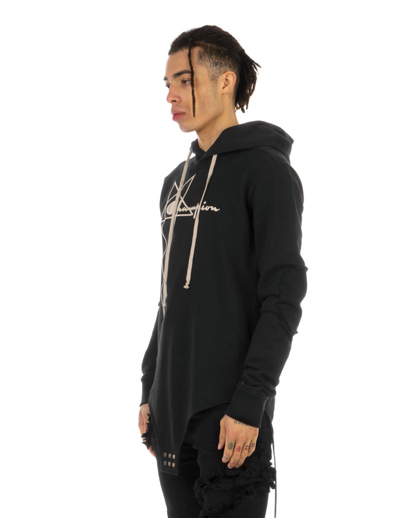 Rick Owens | x Champion Hooded Body Black - Concrete