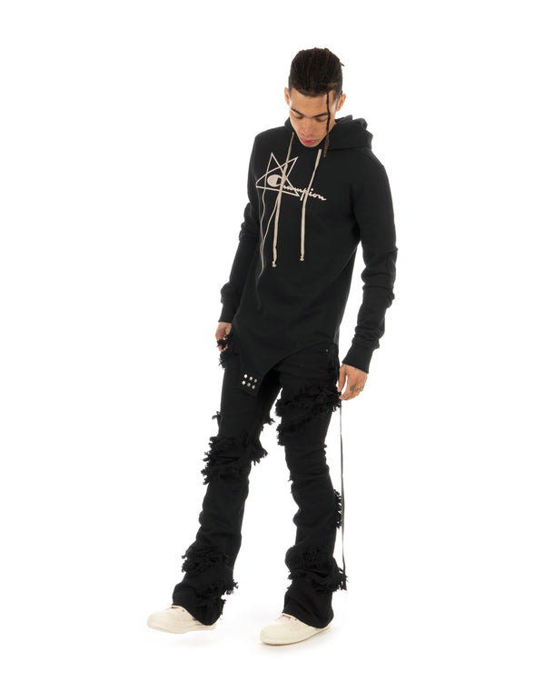 Rick Owens | x Champion Hooded Body Black - Concrete