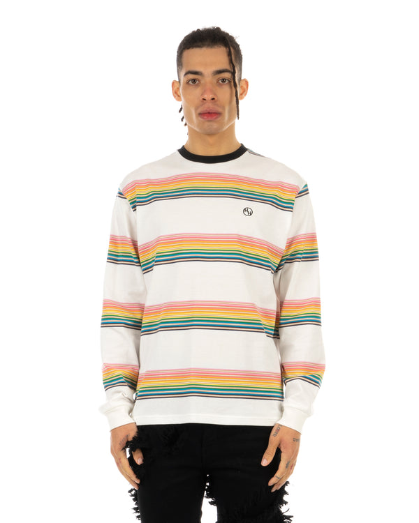 Medicom Toy | x Hiroshi (Fragment) 2 Haroshi Border T-Shirt White - Concrete