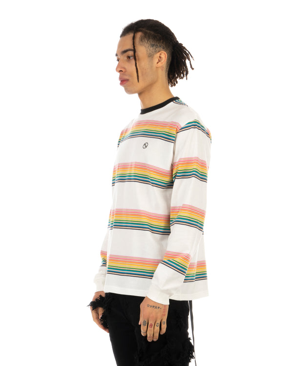 Medicom Toy | x Hiroshi (Fragment) 2 Haroshi Border T-Shirt White - Concrete