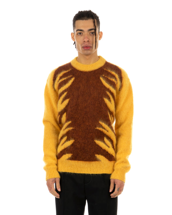 Marni |  Tiger Brushed Knit Sweater Maize - Concrete