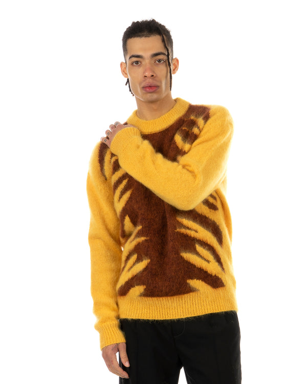 Marni |  Tiger Brushed Knit Sweater Maize - Concrete