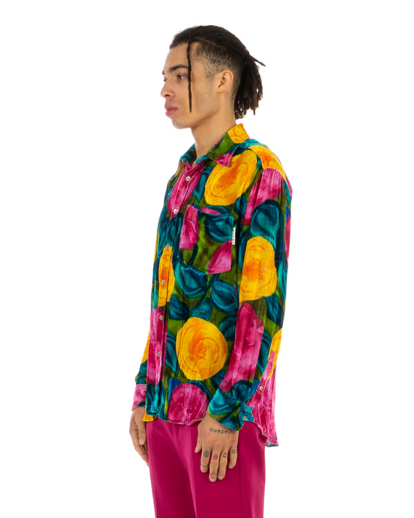 Marni | Spring Rite Velvet Shirt Lemonade - Concrete
