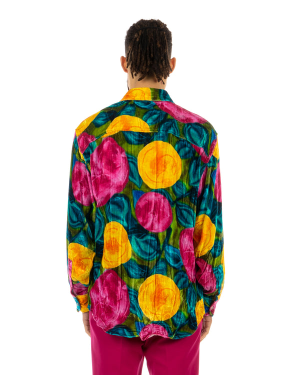 Marni | Spring Rite Velvet Shirt Lemonade - Concrete
