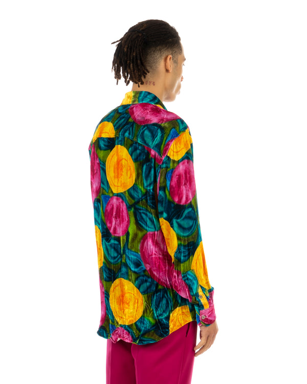 Marni | Spring Rite Velvet Shirt Lemonade - Concrete
