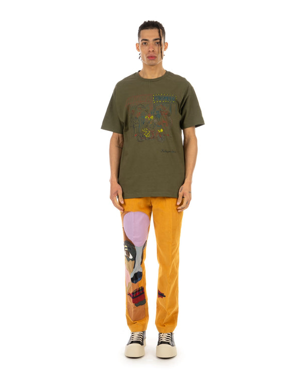 KidSuper | KS Tandem Bike T-Shirt Olive - Concrete
