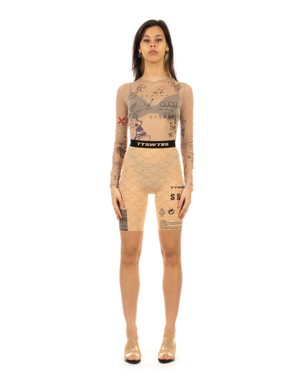 TTSWTRS | Babushka Cycling Shorts Beige - Concrete