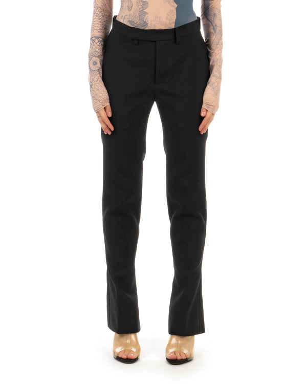 FACETASM | W Wool Slit Pants Black - Concrete