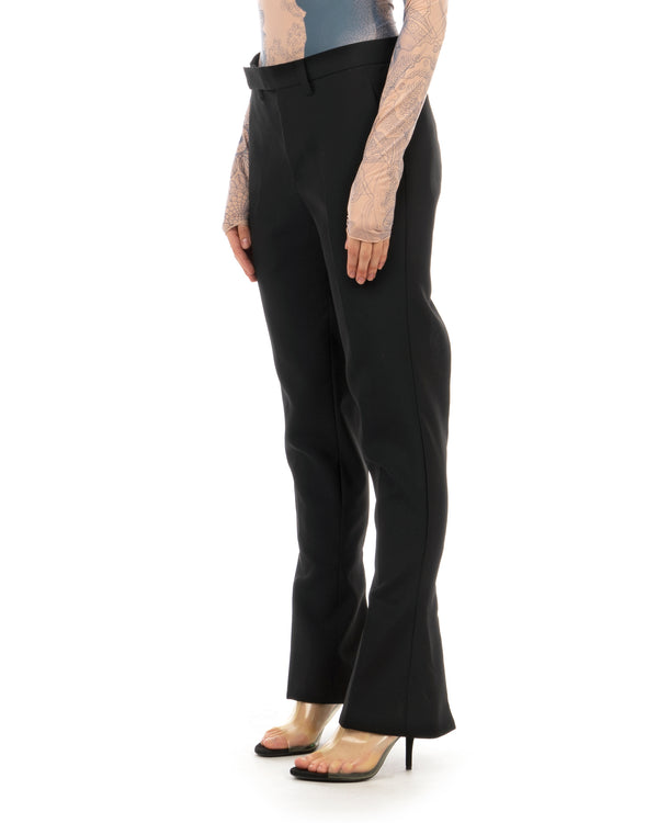 FACETASM | W Wool Slit Pants Black - Concrete