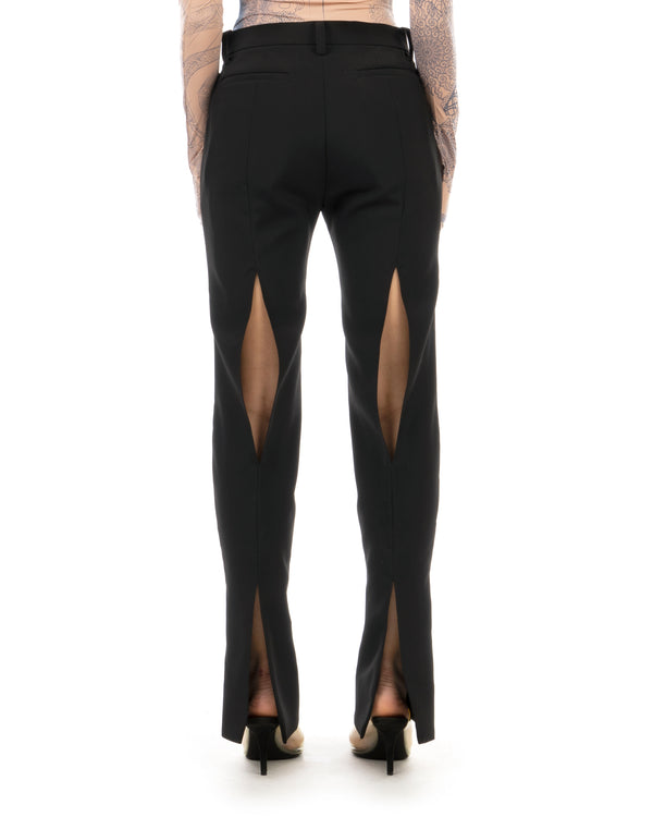 FACETASM | W Wool Slit Pants Black - Concrete