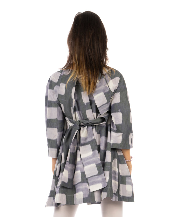 Henrik Vibskov | Flux Blouse Dark Cubes - Concrete