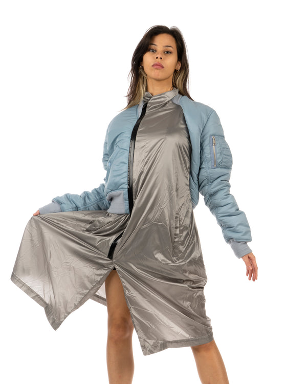 Duran Lantink for Concrete | Bomber Dress Blue / Silver - Concrete