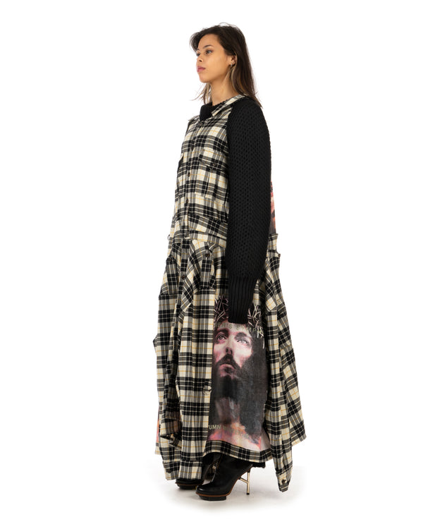 Duran Lantink for Concrete | Jesus Sweater Dress Beige / Black - Concrete
