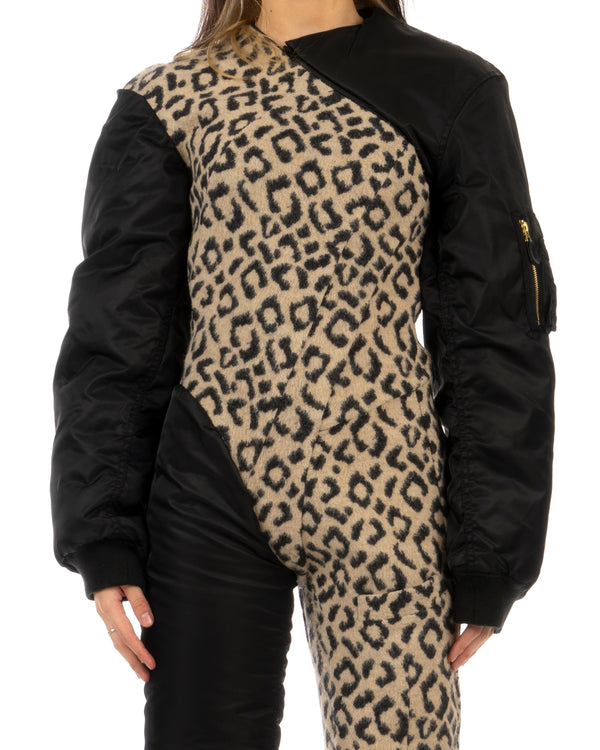 Duran Lantink for Concrete | Leopard Bomber Suit Beige / Black - Concrete