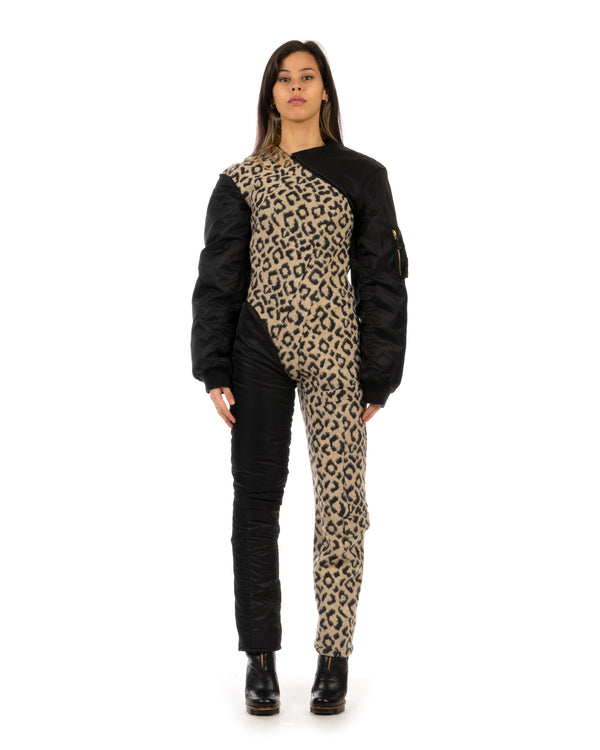 Duran Lantink for Concrete | Leopard Bomber Suit Beige / Black - Concrete
