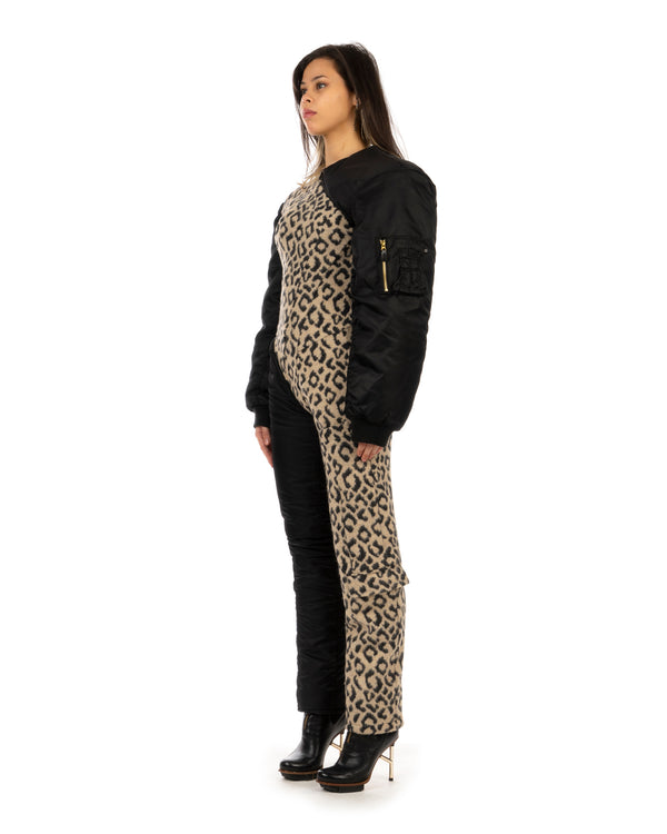 Duran Lantink for Concrete | Leopard Bomber Suit Beige / Black - Concrete