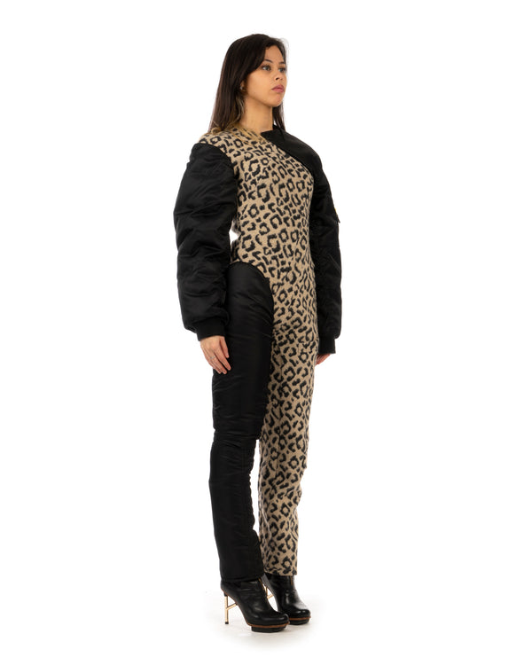 Duran Lantink for Concrete | Leopard Bomber Suit Beige / Black - Concrete