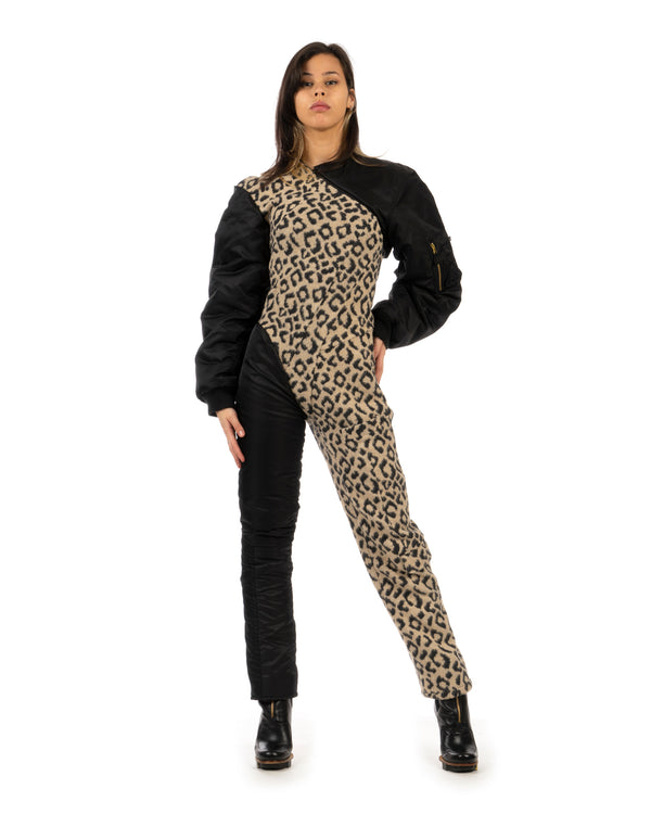 Duran Lantink for Concrete | Leopard Bomber Suit Beige / Black - Concrete