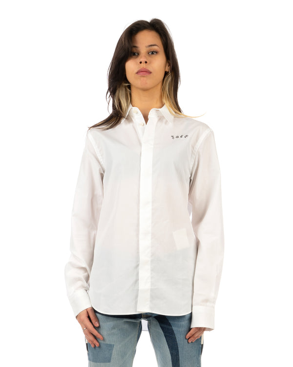 FACETASM | W Woven Scarf Shirt White - Concrete