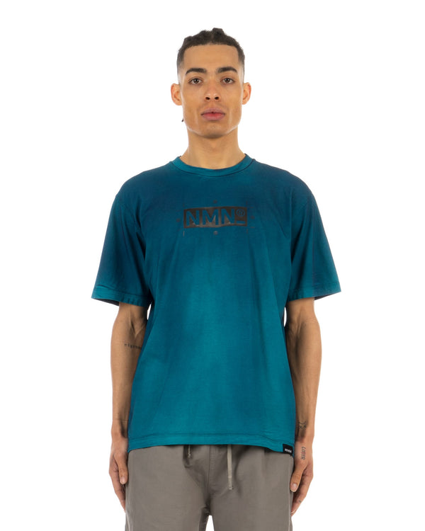NEMEN® | Vense Hand Sprayed T-Shirt Cyan Indigo - Concrete