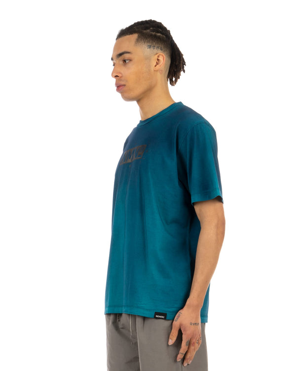 NEMEN® | Vense Hand Sprayed T-Shirt Cyan Indigo - Concrete